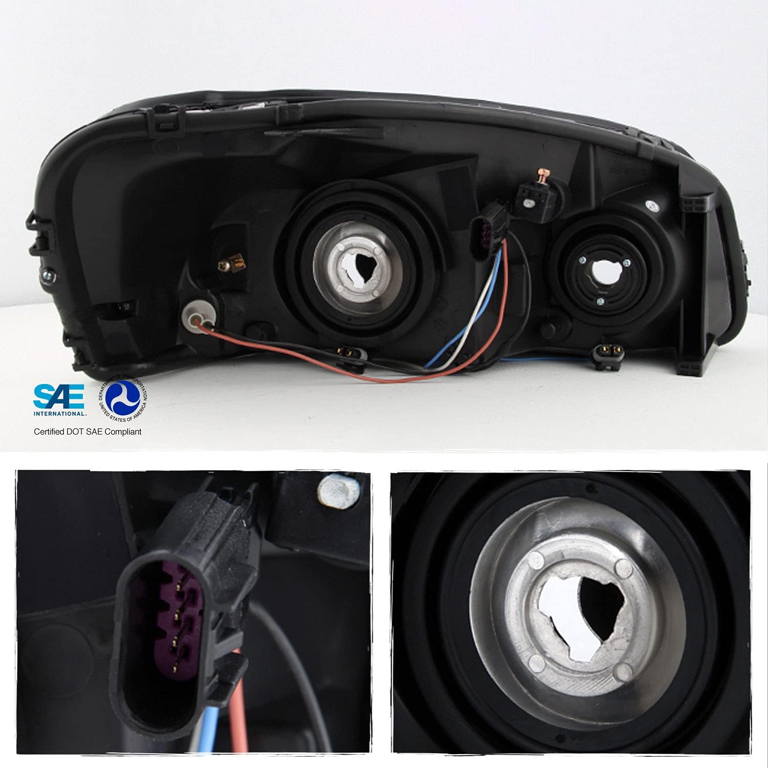 AKKON - For Montana Uplander Terraza Relay OE Replacement Chrome Headlights Driver/Passenger Head Lamps Pair