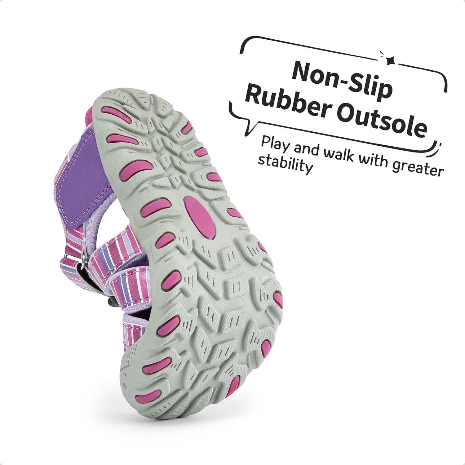 DREAM PAIRS Boys Girls Closed-Toe Outdoor Summer Sport Sandals for Toddler/Little/Big Kid