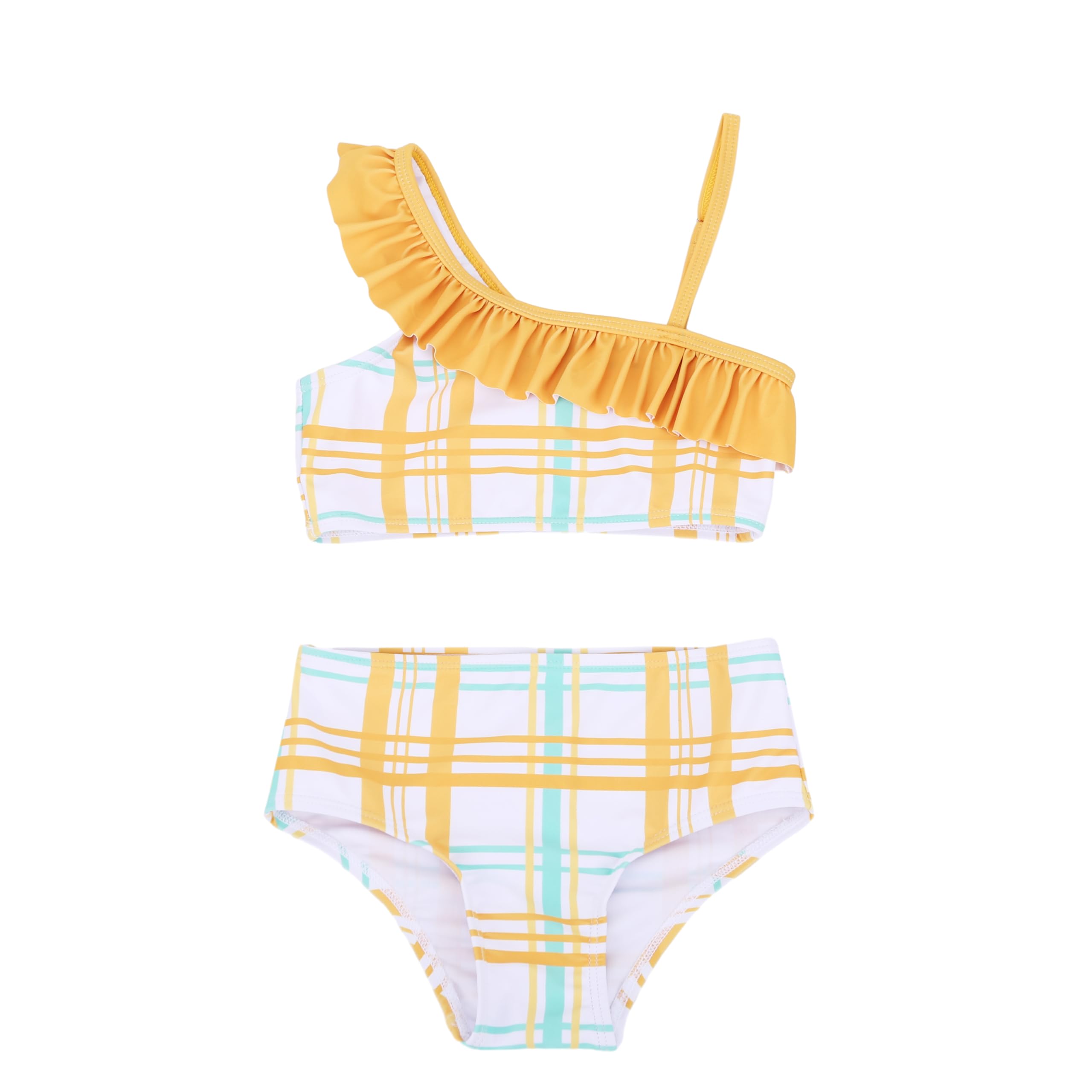 LIZENS Two-Pieces Girls Swimsuit Watermelon Printed Bikini Sets Ruffle Girls Bathing Suit