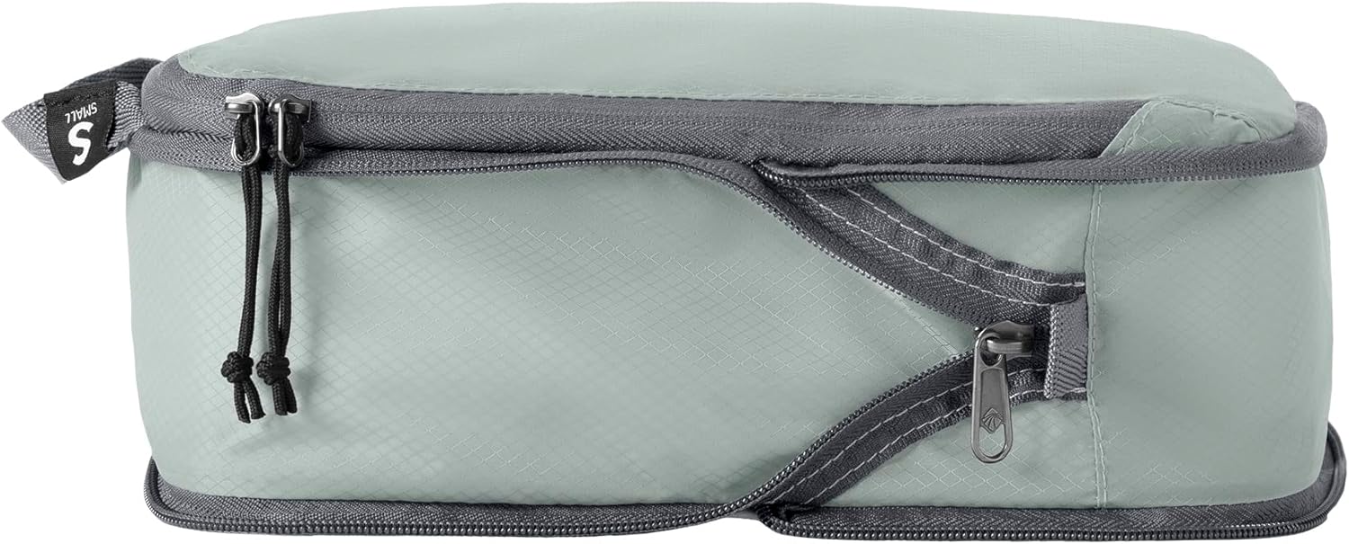 Eagle Creek Pack-It Isolate Compression Cube - Lightweight Compression Cube for Optimizing Luggage Space - Easy-Grab Zipper - Convenient Top Handle - Recycled Materials - Small - Storm Grey - Image 3