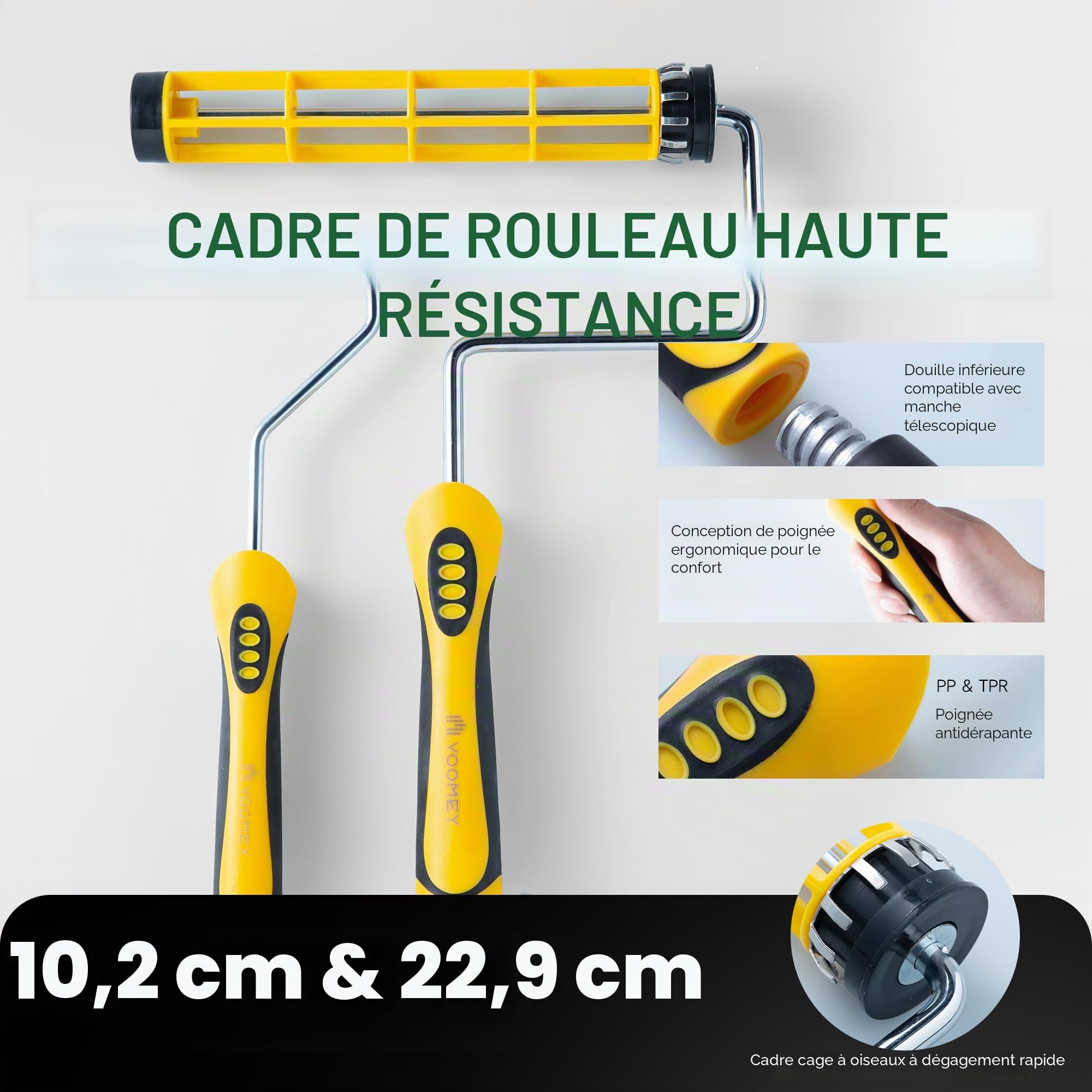 Kit de 21 Couleurs de 23 cm avec Remplissage jetable, Mini Couvercle en Mousse, Rouleau de Peinture en Microfibre de 9" avec Rouleau de Peinture