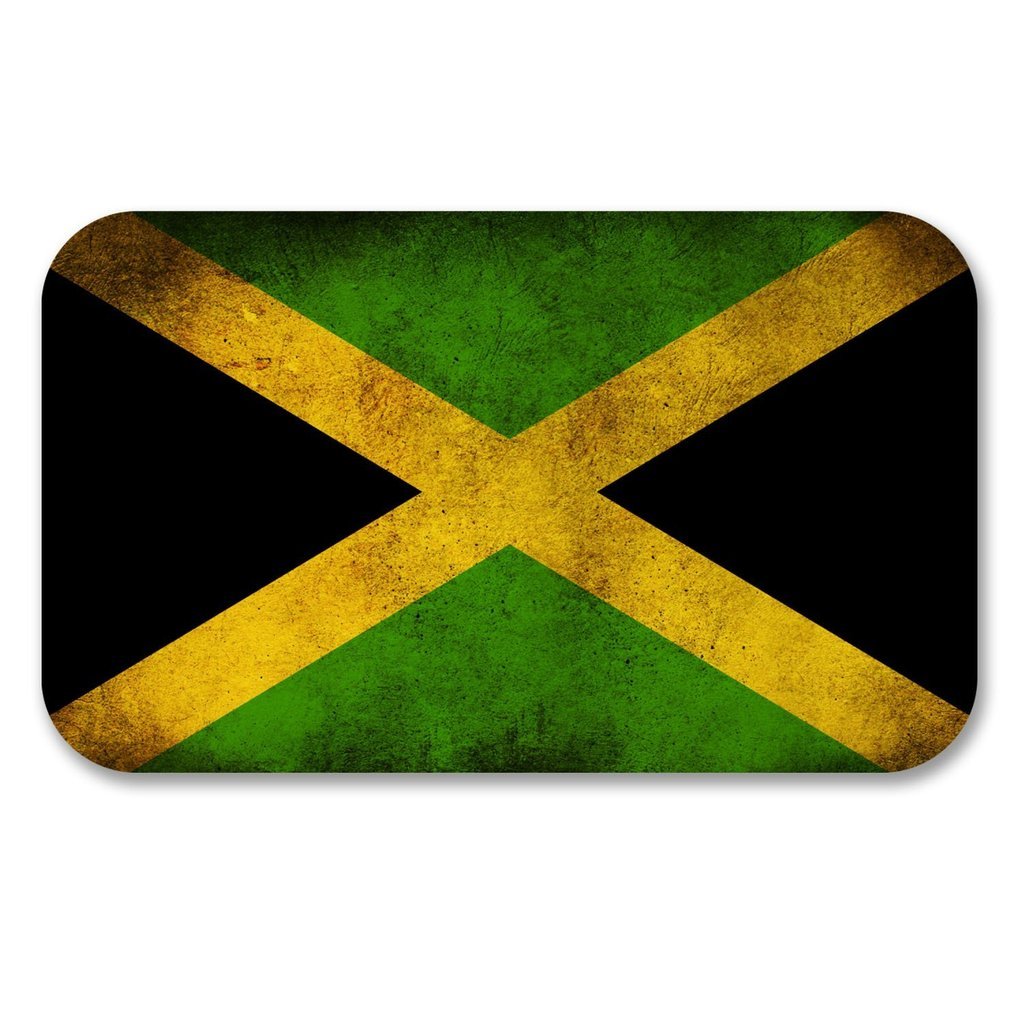 Destinationvinyl Multi 2 X 10Cm/100Mm Jamaica Jamaican Flag Window Cling Sticker Car Van Campervan Glass #6186