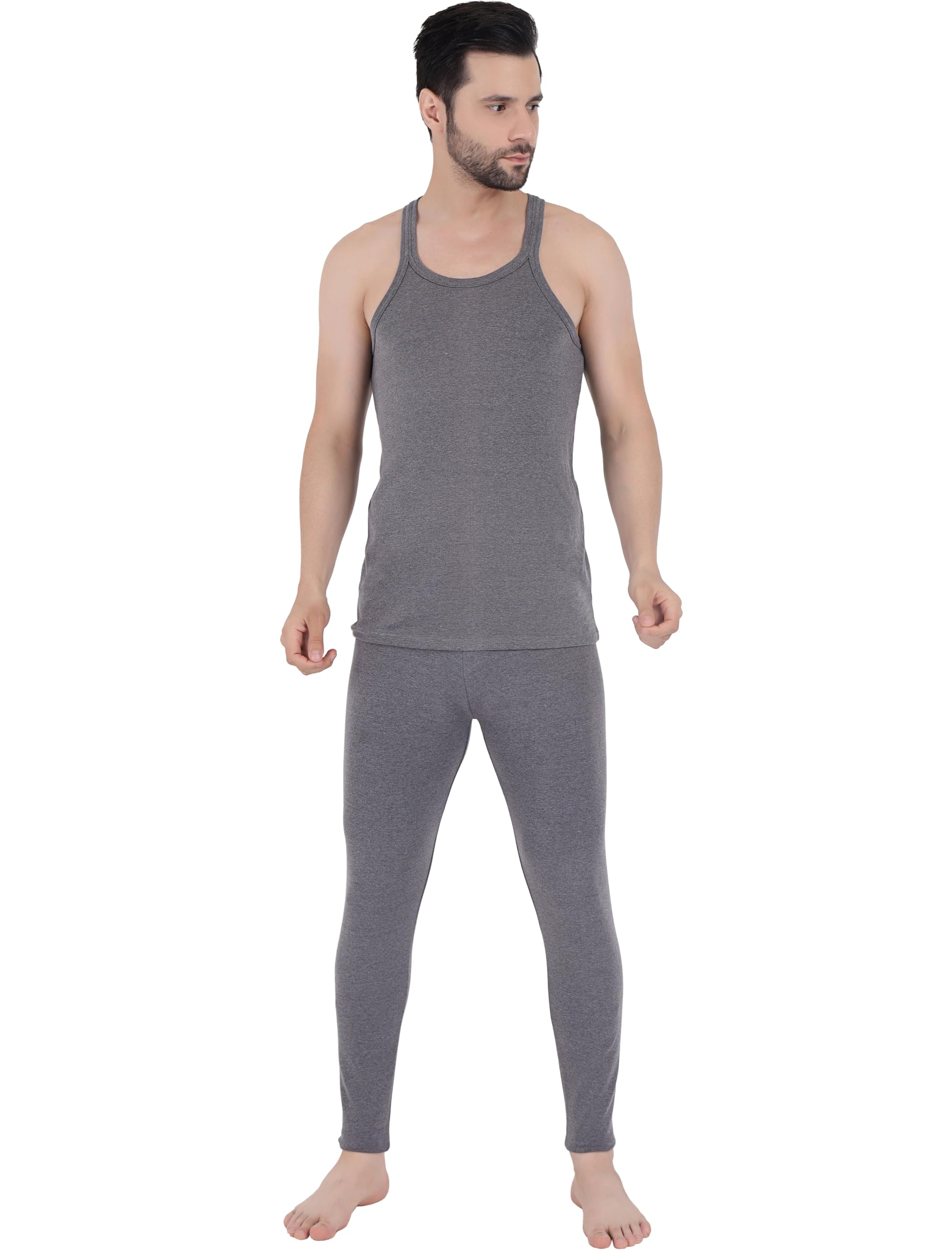 selfcare Men's Thermal Top-Pyjama Set|Poly Cotton Lycra|Winter Innerwear|P1-picture-30