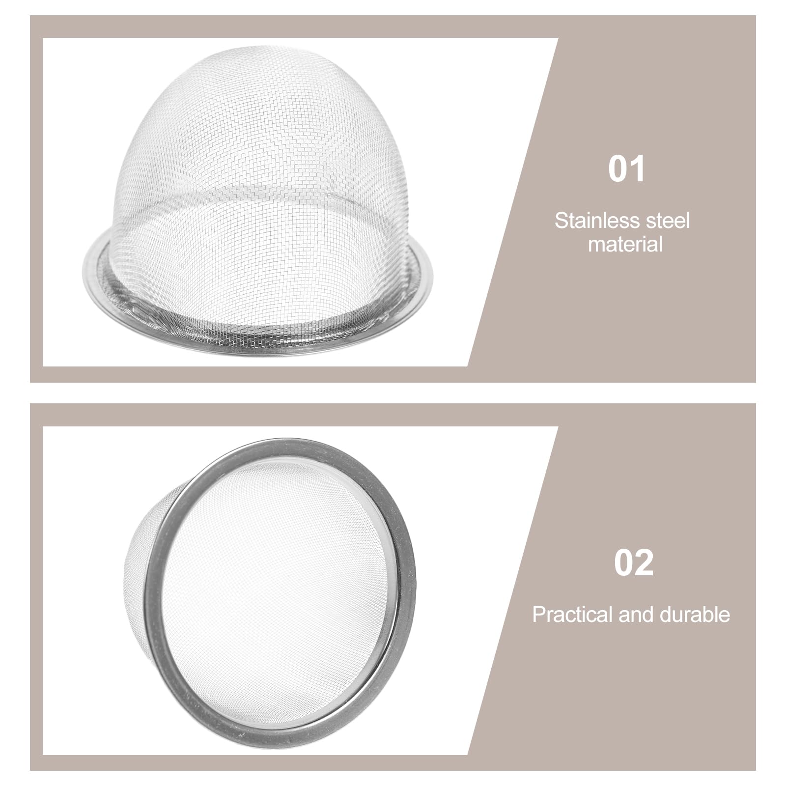 DOITOOL Teapot Mesh Strainer Infuser Filter: 8PCS Replacement Stainless Steel Tea Pot Insert Drain Net Reusable Loose Leaf Tea Microfilter Strainer Coffee Infuser 7.2 * 6cm - Image 3