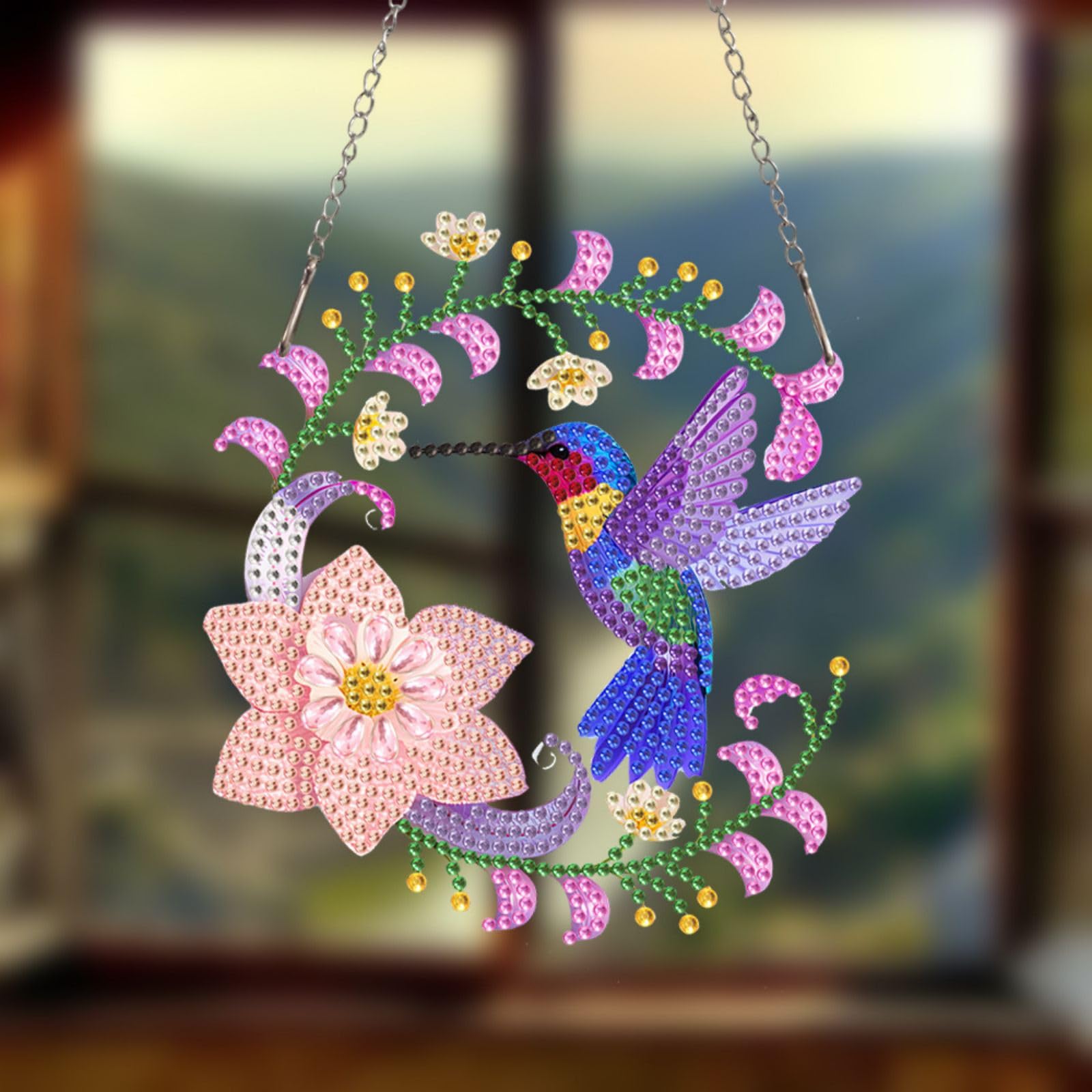 モダンパターンアートのようなダイヤペンダント