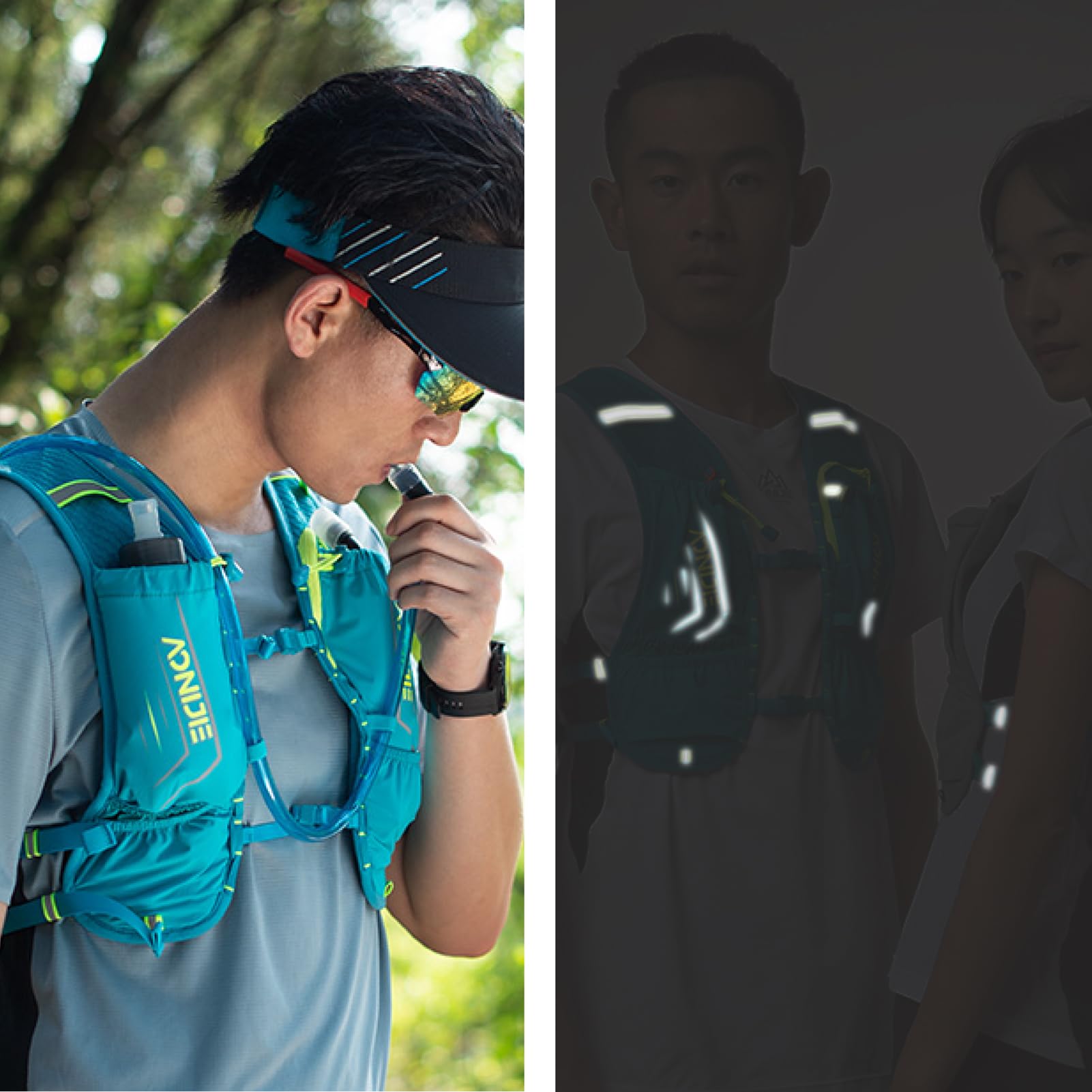 5 L Running Vest Backpack, Lightweight Hydration Vest Backpack for Women & Men Outdoor Sports, Marathon, Trail Race, Cycling, Hiking, Climbing