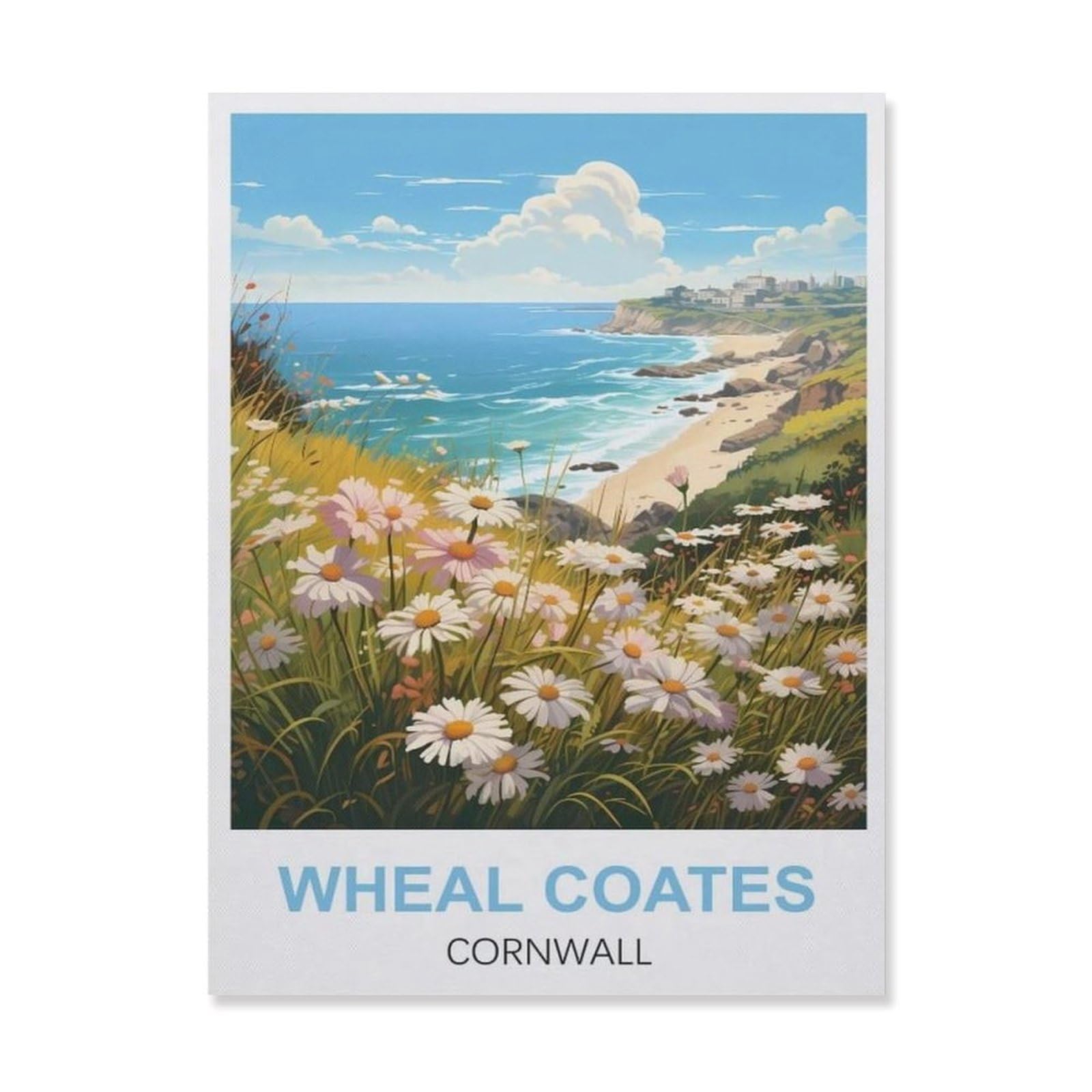 Funny Bathroom Wall Decor Signs，Wheal Coates Cornwall(15x30cm）