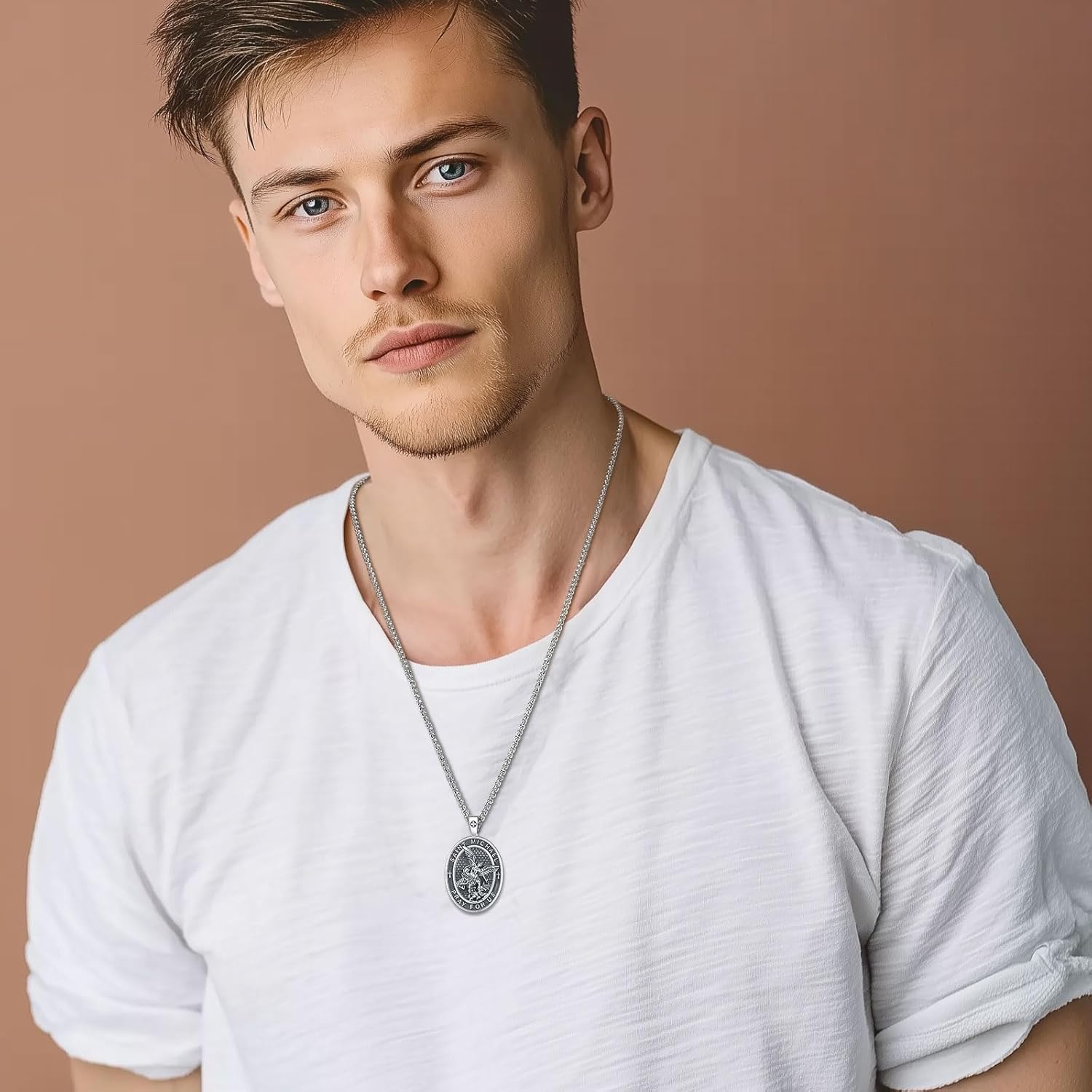 925 Sterling Silver Saint Crucifix Caravaca Cross Necklace Pendant for Men Women,Patron Amulet Medal Jesus Christian Catholic Religious INRI Jewelry Gift for Men Women - Image 3