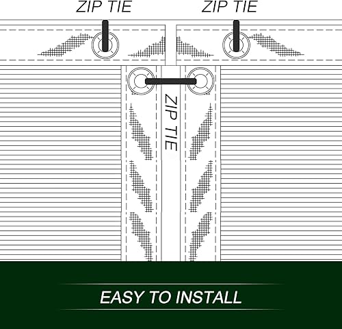 Miniatura 5 de 4' x 50' Rejilla de Privacidad Marrón para Valla Resistente con Abrazadera para Terraza, Patio, Jardín, Piscina al Aire Libre, Porche, Baranda -