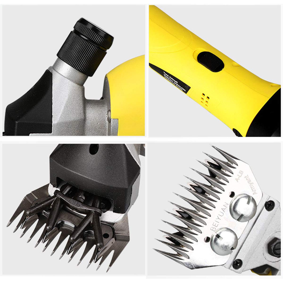 500W Esquiladora Eléctrica Profesional ara Oveja,Dos Baterías, Recargables, Inalámbricas, Para Afeitar Lana de Piel en Ovejas, Cabras, Ganado, Ganado de Granja, Mascotas,13straightteeth
