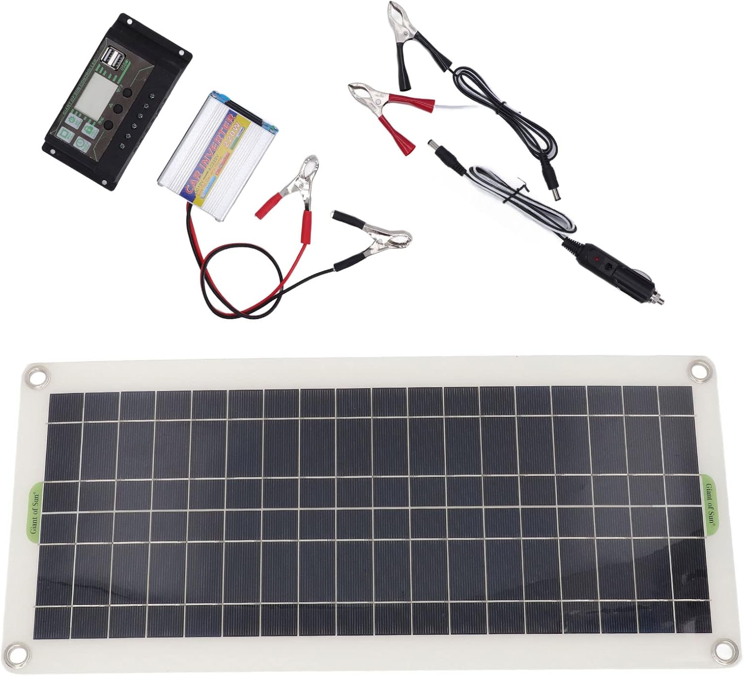 Portable Solar Panel Kit, High Efficiency 2 USB Port Solar