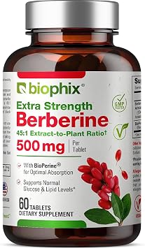 biophix Berberine High Absorption with Bioperine 22,500 mg 60 Tablets - Cognitive Health Support Formula