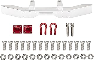Vgoohobby Metal Front Bumper & Trailer Hook Compatible with WPL B14 B24 B16 B36 C14 C24 HengLong Feiyue 1/16 RC Crawler Car