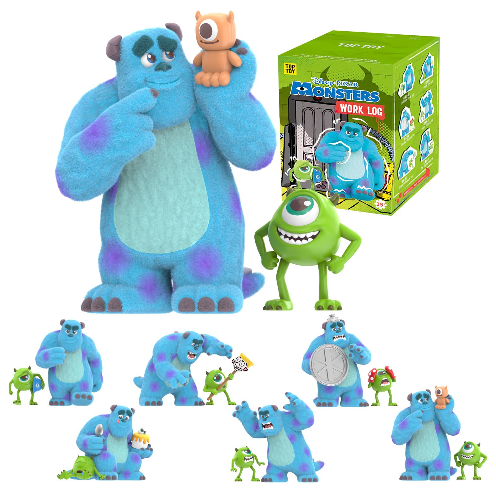 TOP TOY ディズニー(Disney) モンスターズ・インク (Monsters, Inc.) "お仕事日記" シリーズ【1ピース】 ガチャガチャ ブラインド ボックス フィギュア プラモデル プレミアム おもちゃ ディズニー ピクサー サリー&マイク キャラクター 誕生日プレゼント コレクター向け