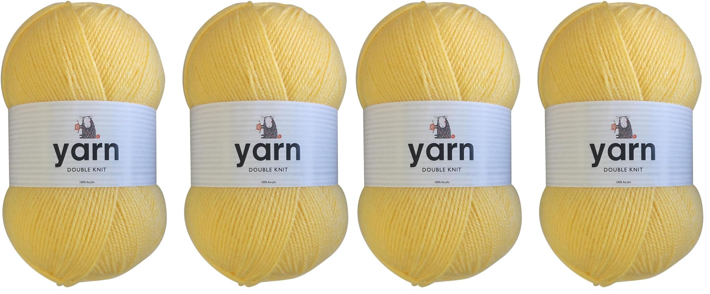 KORBOND DK Black Yarn - 100g Acrylic Wool - Lightweight, Hypoallergenic & Durable Double Knit Crochet Yarn Knitting Wool (290m Total) — view 97
