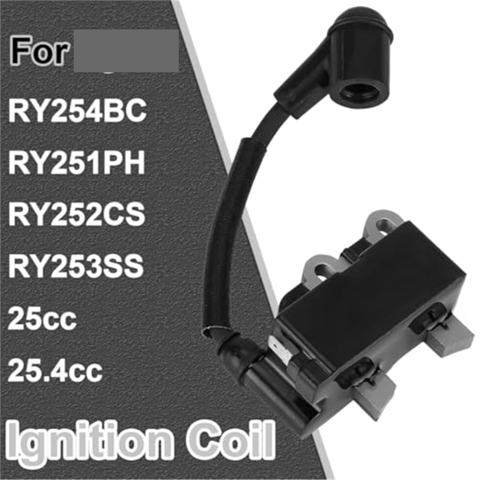 291337001 Cewka zapłonowa, do Ryobi, RY254BC RY251PH RY252CS RY253SS 2-suwowy 25 cm3 25,4 cm3 2-suwowy silnik kosy spalinowej, ze świecą zapłonową, filtrem paliwa Moduł cewki kosiarki do trawy