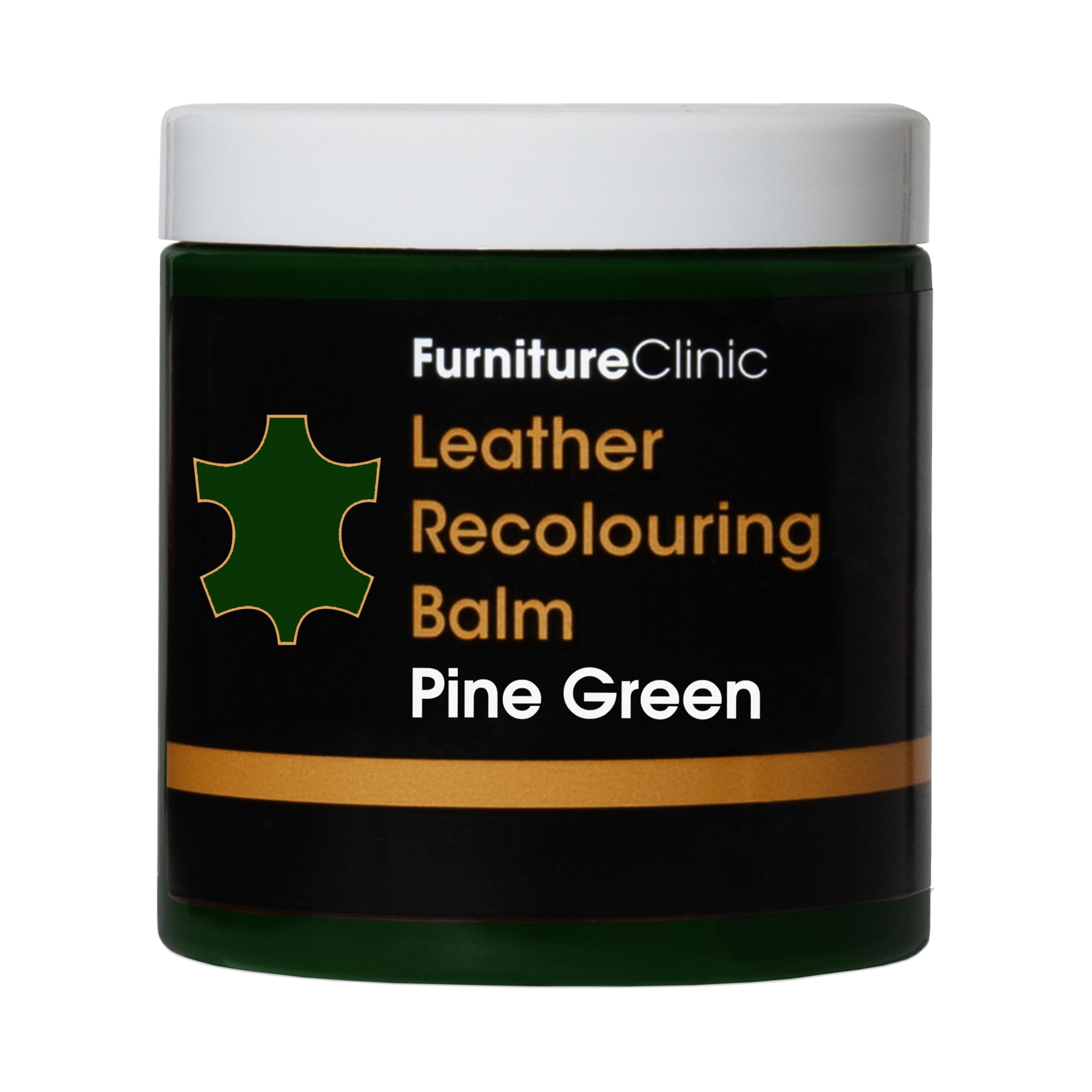 Furniture Clinic Leather Recolouring Balm - Leather Colour Restorer for Sofas, Leather Colour Repair for Faded & Scratched Leather Upholstery, Car Seats, Shoes and Clothing - 16 Colours (Pine Green)