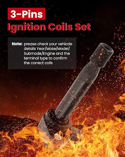 Miniatura 4 de cciyu Paquete de 6 bobinas de encendido compatibles con Honda para Accord Odyssey para Acura CL TL RL Vue 3.0L 3.2L 3.5L V6 C1221 UF242 UF-242