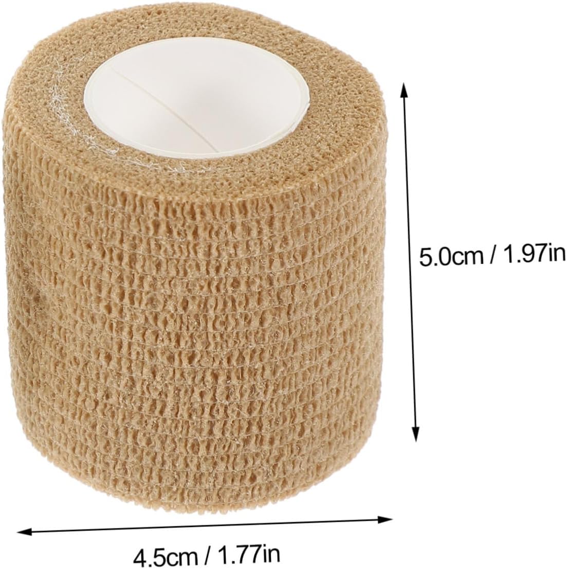 Ipetboom 60rolls Self-adhering Cohesive Bandages Breathable Elastic Wrap Tape for Sports Injury Care Skin Tone for Wounds Sprains and Soreness