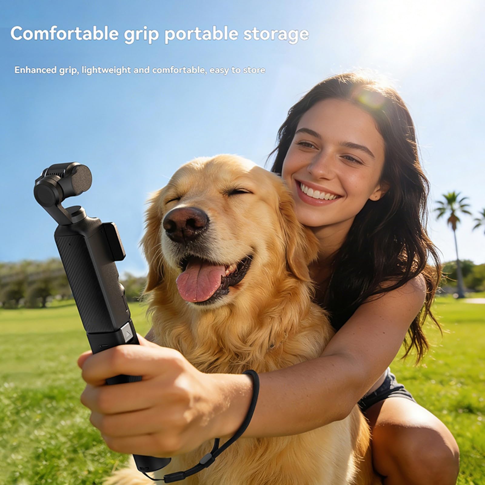 Mango de batería de 5000 mAh compatible con DJI Osmo Pocket 4P/4/3, agarre de batería portátil con agujero roscado de 1/4 pulgadas