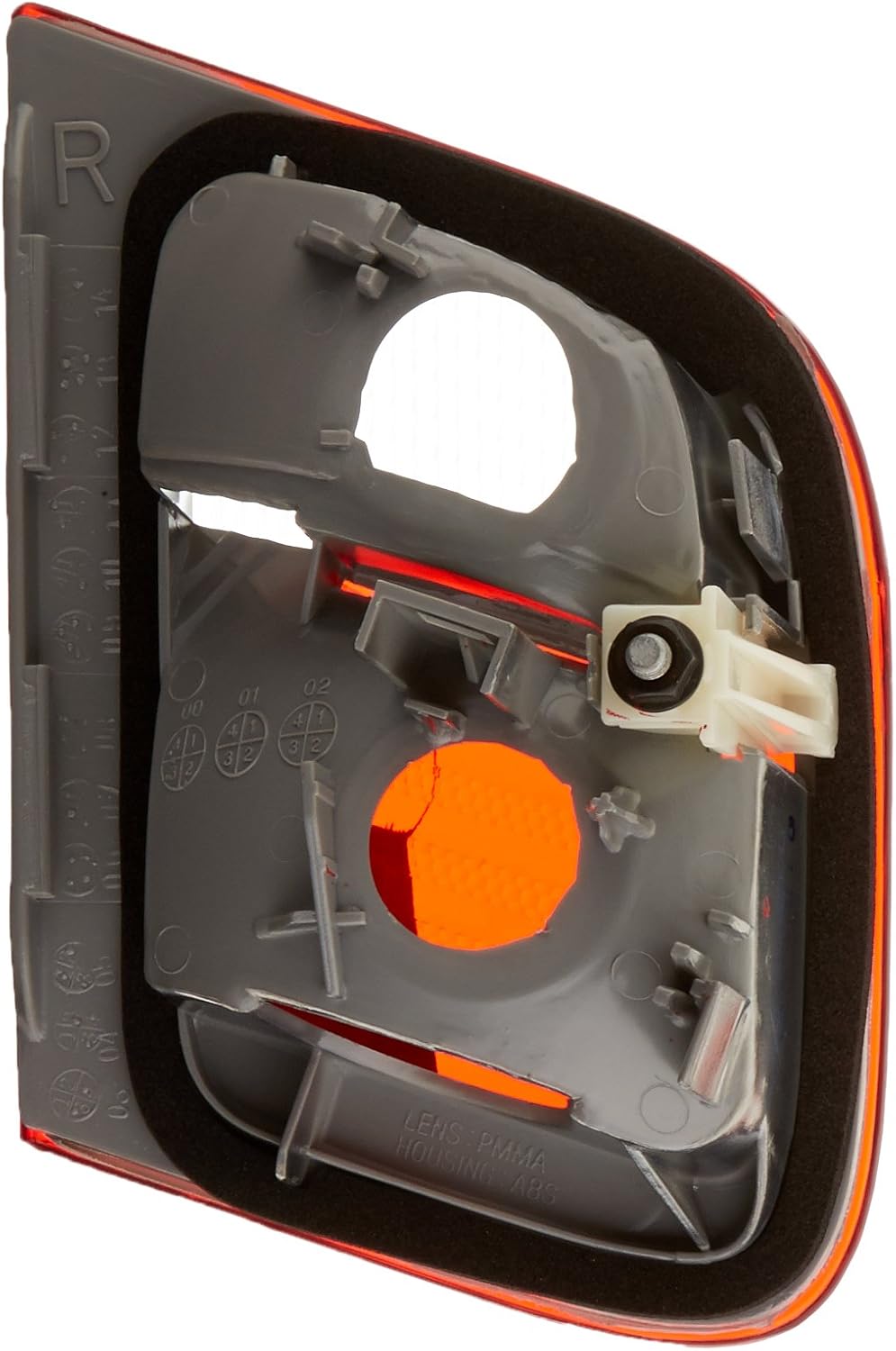 DEPO 344-1301R-UQ Replacement Passenger Side Back Up Light Assembly (This product is an aftermarket product. It is not created or sold by the OE car company) , Red