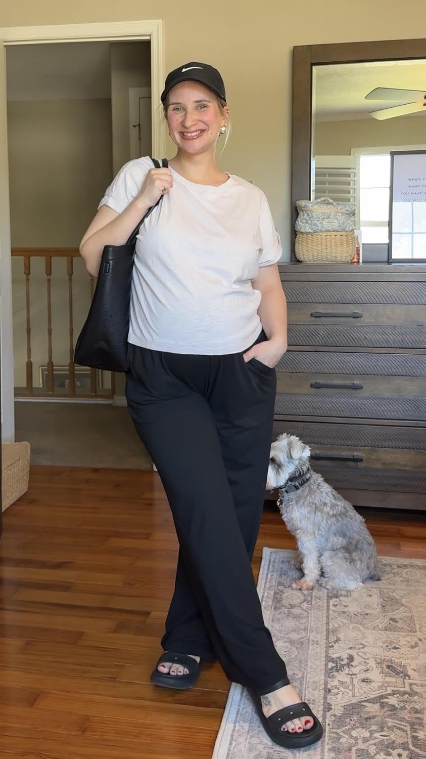 Stelle Wide Leg Yoga Pants for Women High Waisted Super Comfy Buttery Soft Lounge Pants with Pockets 26/28/30 Inseam - Image 7