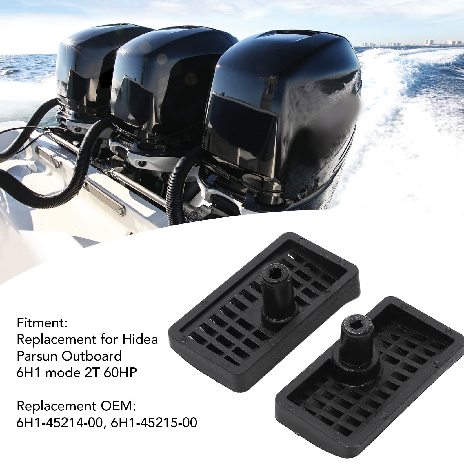 Aramox Coppia Coperchi Ingresso Acqua per Motore Fuoribordo Marino, Sostituzione per Hidea Parsun 6H1, Nylon, 6H1-45214-00