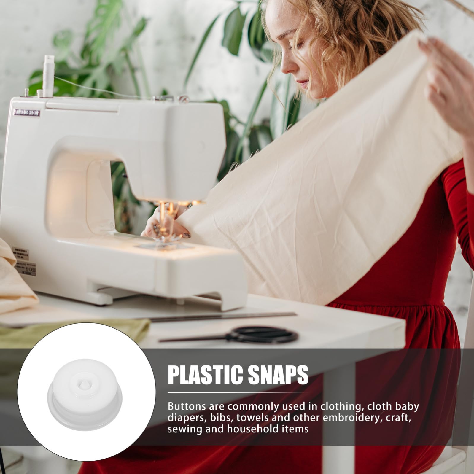 CALLARON Set di 1000 Bottoni Automatici in Plastica Bianca Multiuso per Artigianato e Materiali Fatti a Mano, per Asciugamani e Bavaglini, Sostituzione Bottoni Pratica
