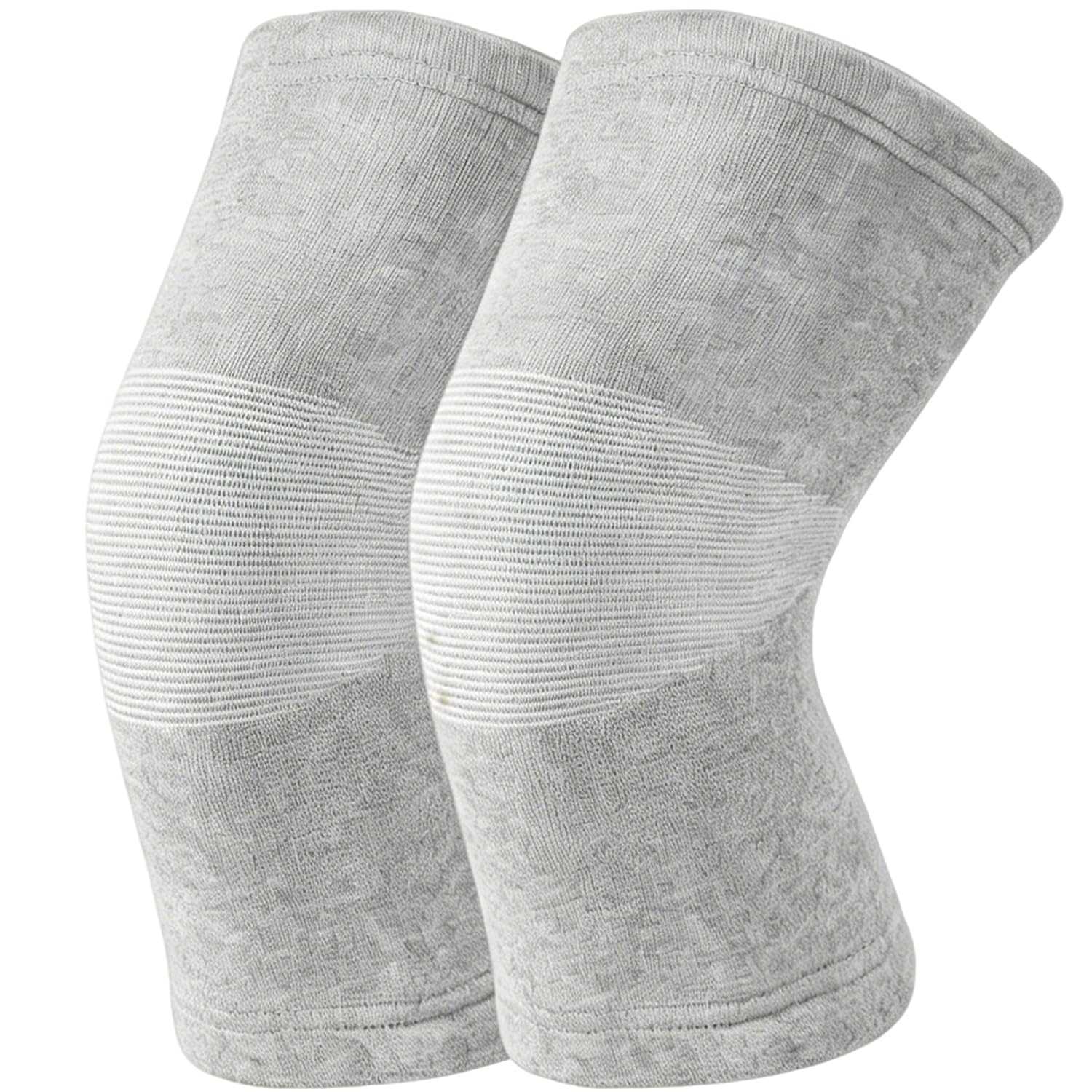 Bamboo Charcoal Compression Knee Sleeve for Arthritis & Runners – Breathable & Odor - Resistant Knee Support for Men & Women, Elastic Warmth for Pain Relief (Gray, X-Large)