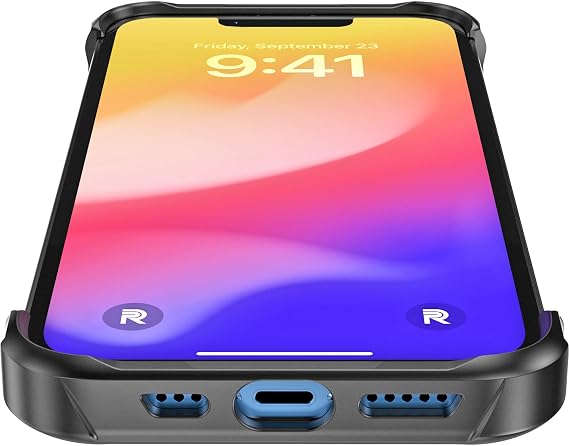 REBEL Phone iPhone 13 Case [Flex Series] Exposed Sides for Comfort, Aramid Fiber, Strong MagSafe Compatible, Protective Raised Corners, Slim Fit, Frameless Case for iPhone 13 6.1 Inch (Flex Black)