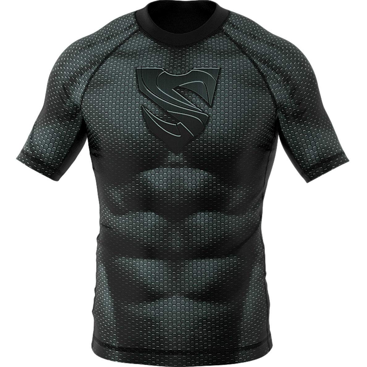 SMMASH Helion Rashguard Hombre Manga Corta, Camisetas Hombre para MMA, Artes Marciales, Krav Maga, BJJ, K1, Karate, Material Transpirable y Antibacteriano — view 8