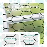 VOUNOT® Enclos Poulailler Extérieur 12 m² en Métal Parc Grillagé avec Porte Verrou et Bâche PE Espace Couvert pour Poules Lapins Chiens et Autres Petits Animaux 400x300x200cm - 6