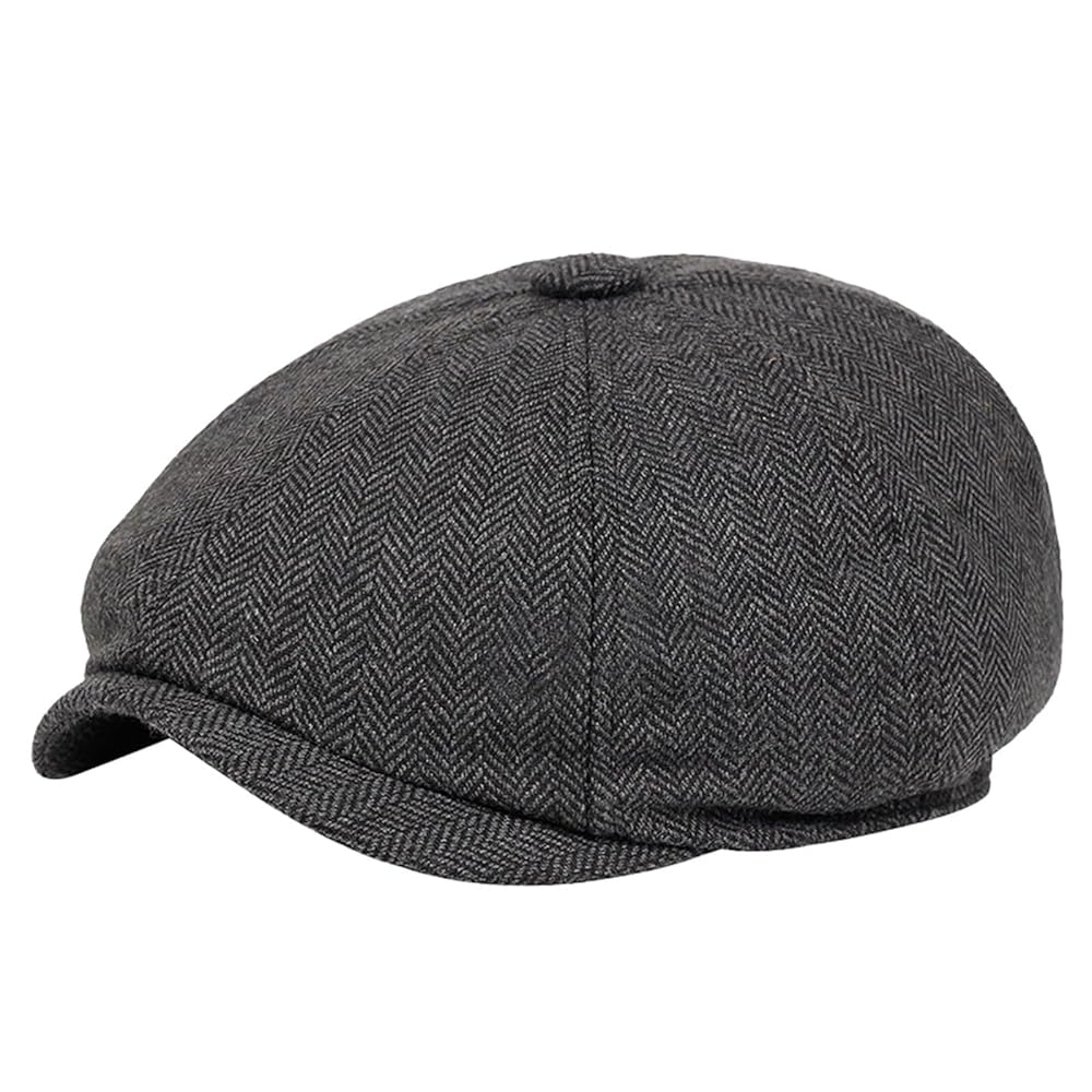 Fischgräten Twill Baskenmütze - Retro Hut Für Herren & Damen Alle Jahreszeiten