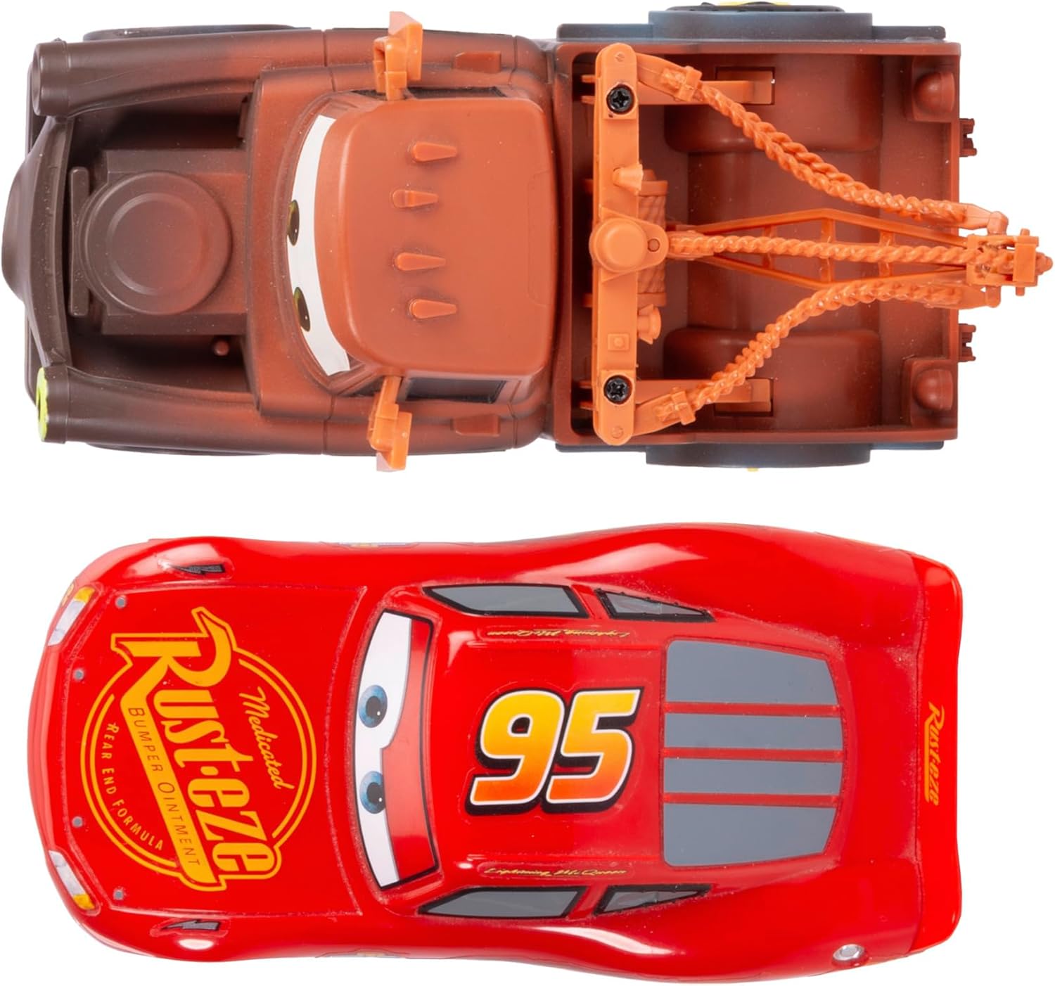Jada Toys Cars RC Cars Lightning McQueen & Hook (Mater) by Disney Pixar Cars - 2 Remote Controlled Cars from 4 Years, RC Single Drive Twin Set for Kids, Max. 6 km/h, 14 cm each