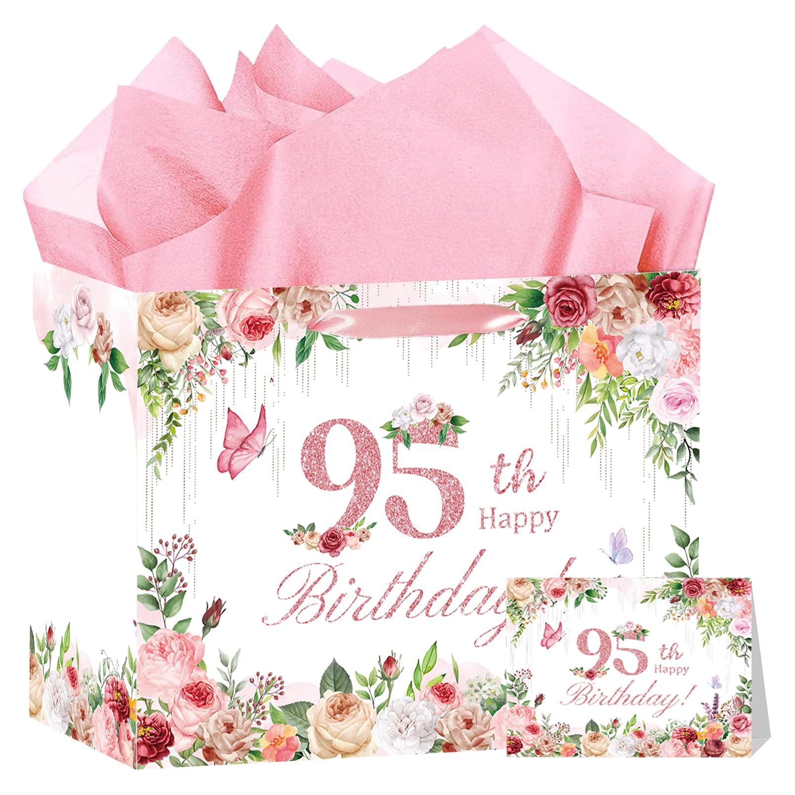 HSKMAKE 95 birthday pink gift bag