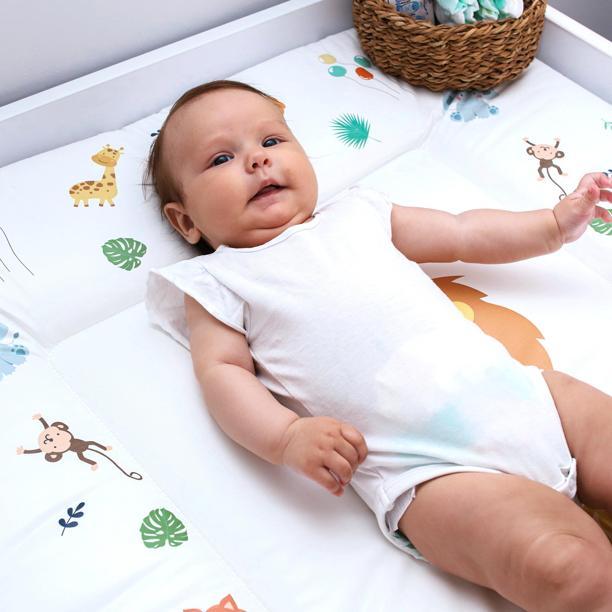 Totsy Baby Tappetino per Fasciatoio, 75 x 72 cm, Poliestere, Motivo Safari