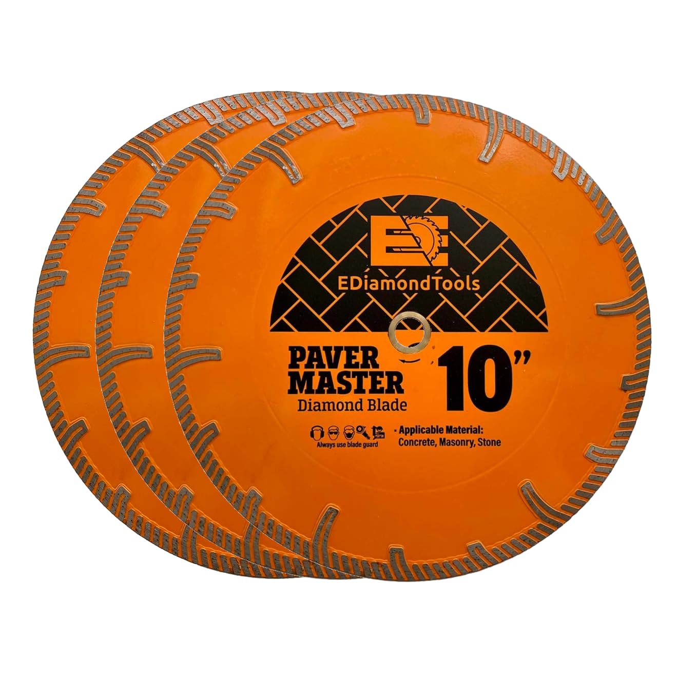 9" Paver Master Diamond Blades for Concrete Pavers, Roofing Tile, and Granite, 8mm Segment Height, Dry or Wet, 7/8"-5/8" Arbor