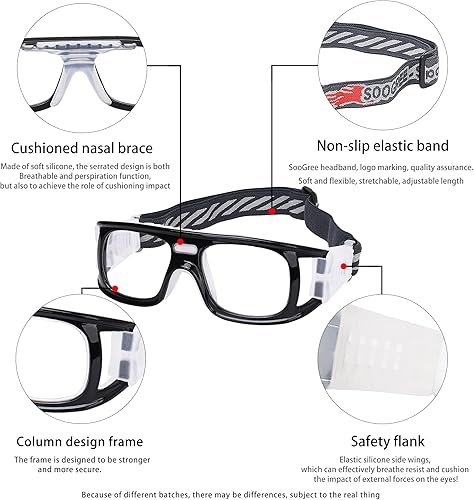 Miniatura 3 de Sport Glasses for Men Women Basketball Soccer Football Sport Goggles Anti Fog Shock Collision Wearable Glasses