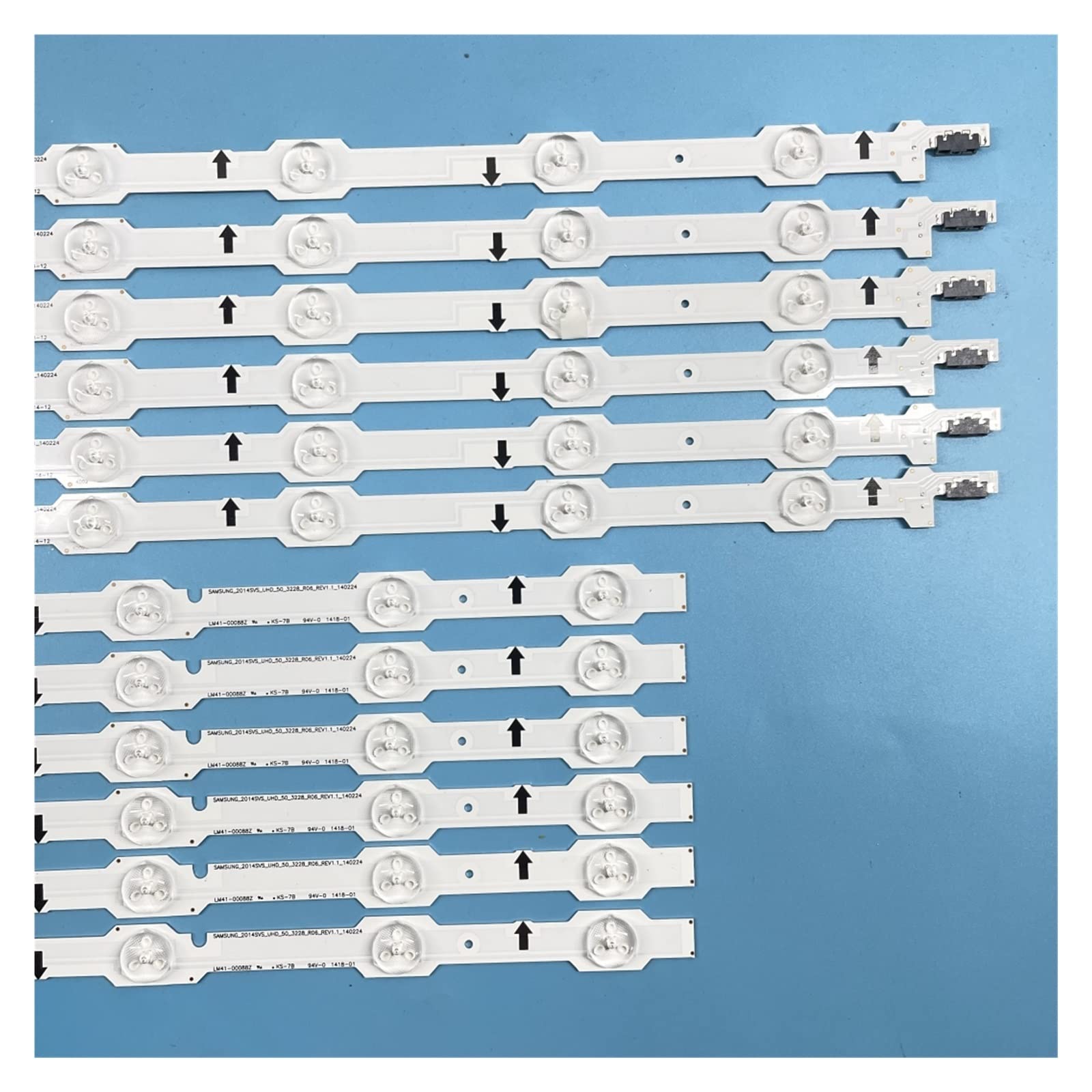 CARZE 12 pièces Bande de rétroéclairage LED for Samsung UE50HU6900S UN50HU6900F UN50HU6950F UE50HU6900 UE50HU7000 UA50HU7000 CY-GH050HGNV3H Bandes de rétroéclairage TV