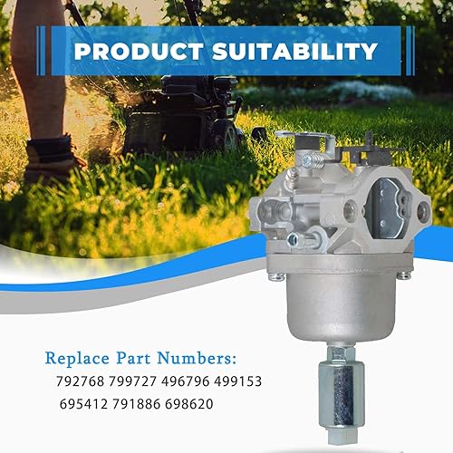 Miniatura 6 de Repuesto de carburador para John Deere MIA11491 L100 L105 105 D100 D105 D110 LA115 LA125 17.5-19.5HP y 1642HS 1742HS S1742 Tractor cortacésped