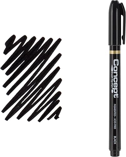 Miniatura 7 de Concept Rotuladores permanentes de arte con punta de pincel para letras, caligrafía, dibujo, ilustradores, diseñadores, artistas y arquitectos,