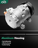 Vista 3 de SCITOO Compresor de aire acondicionado con embrague para Dodge Durango 3.7L 2004 2005 2006 2007, compresor de aire acondicionado de enfriamiento