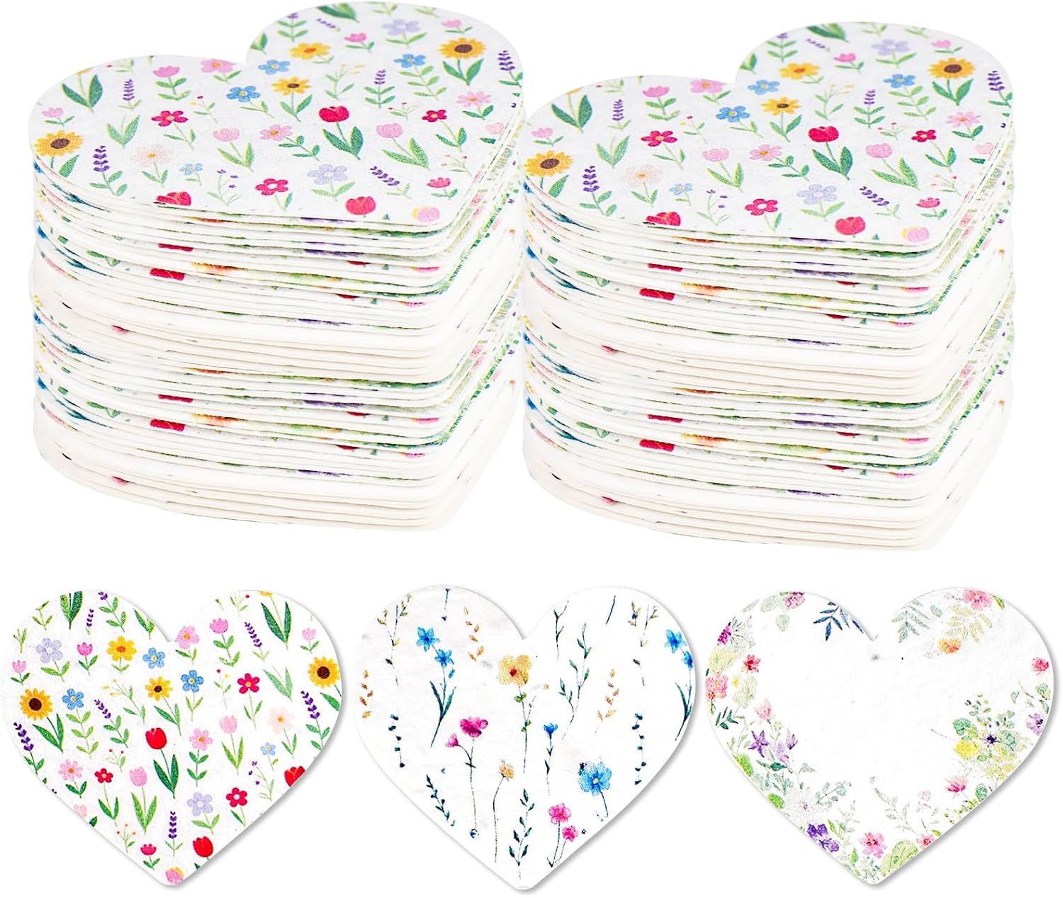 30 Pack Plantable Seed Paper - Greeting Cards Handmade Recycled Growing Seed Paper Embedded with Wildflower Seeds (10 * 15cm) | Birthday Party | Wedding Favor | Small Business Thank You Cards