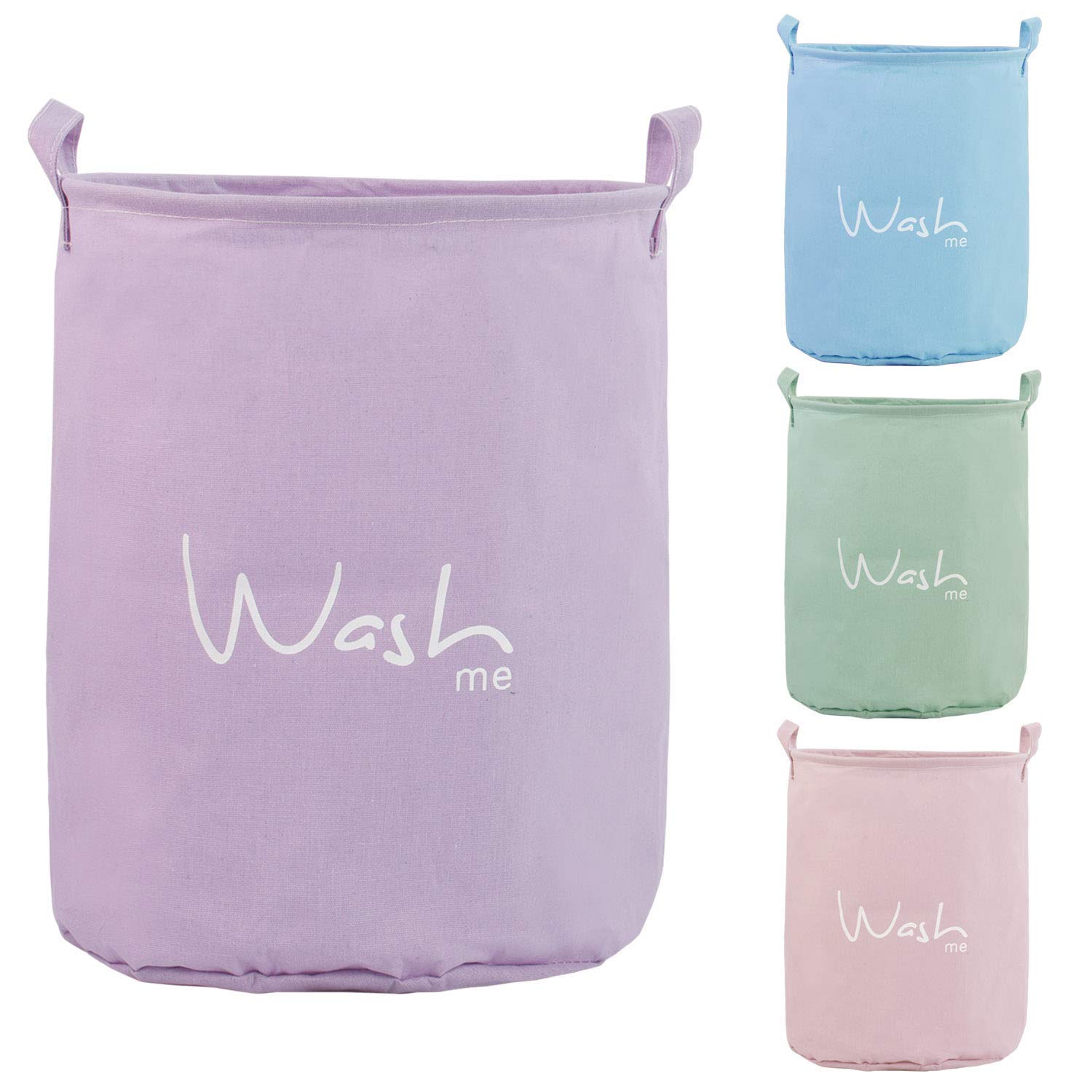 HOKIPO Foldable Laundry Basket - Purple -1