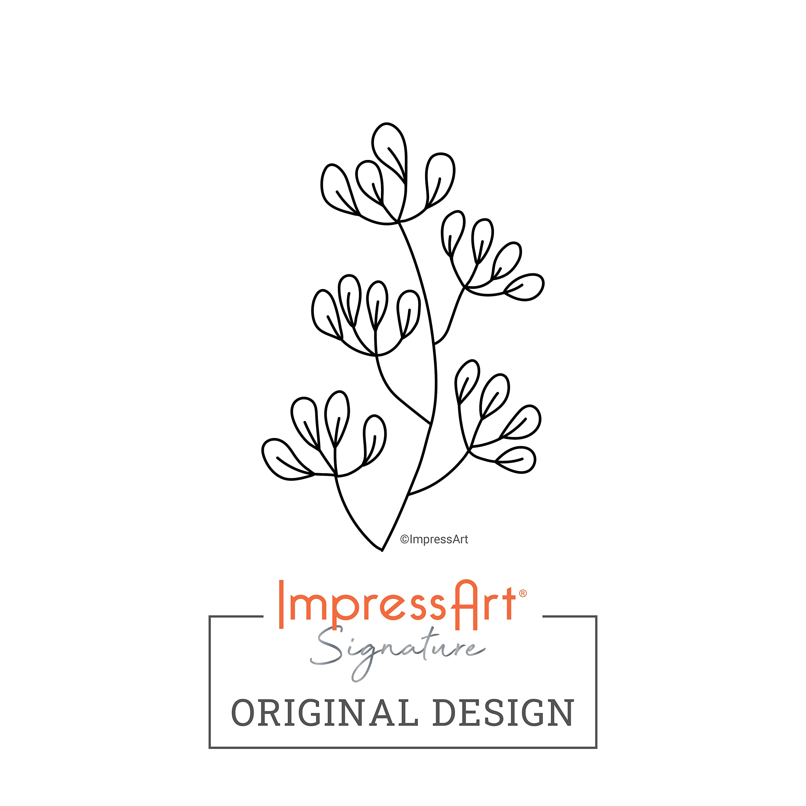 ImpressArt - Sprig 2 Metal Stamp for Handmade Jewelry, Nature Design Stamps for DYI Projects Crafts (9.5mm)