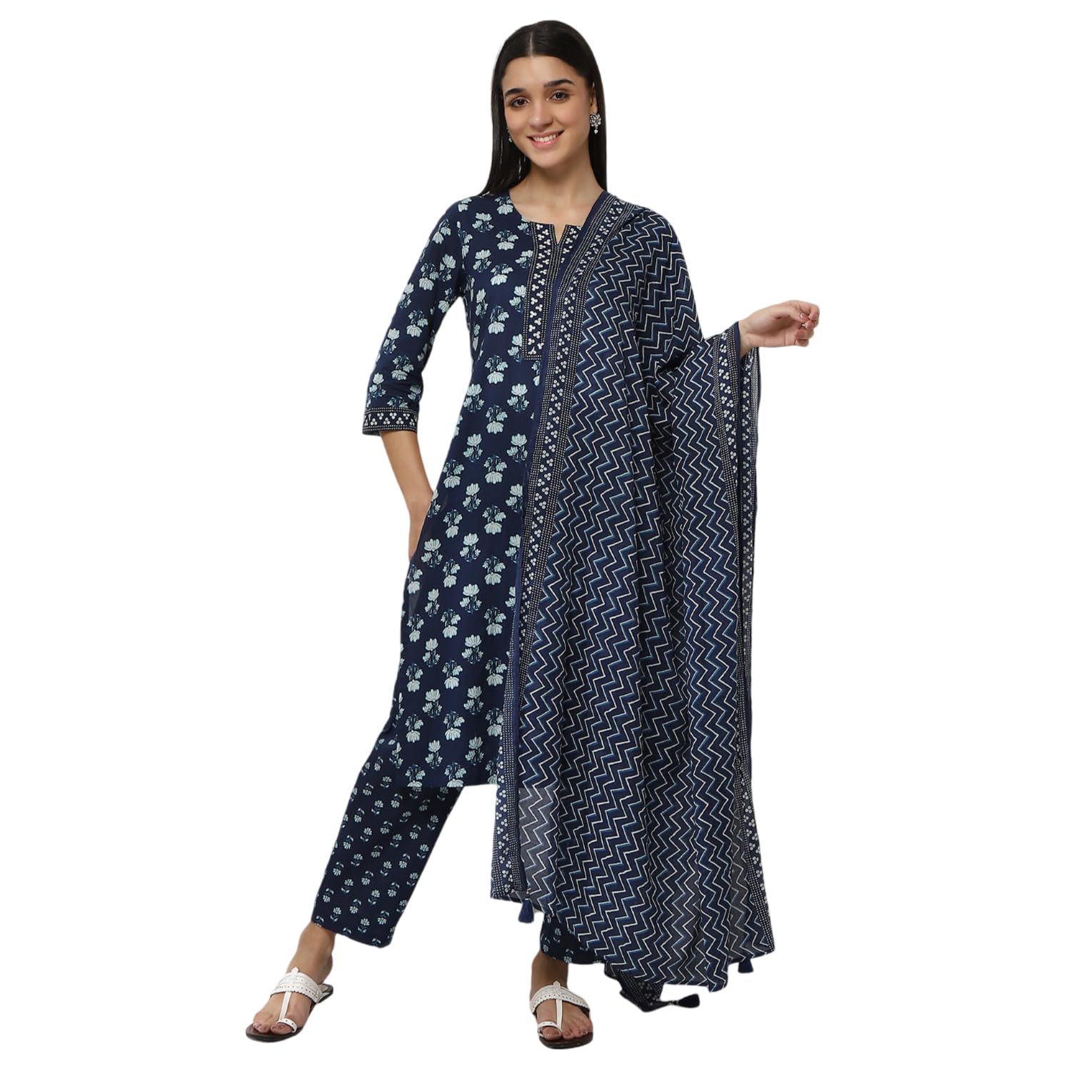 rangriti Women Indigo Cotton Dupatta_FREE SIZE-picture-26