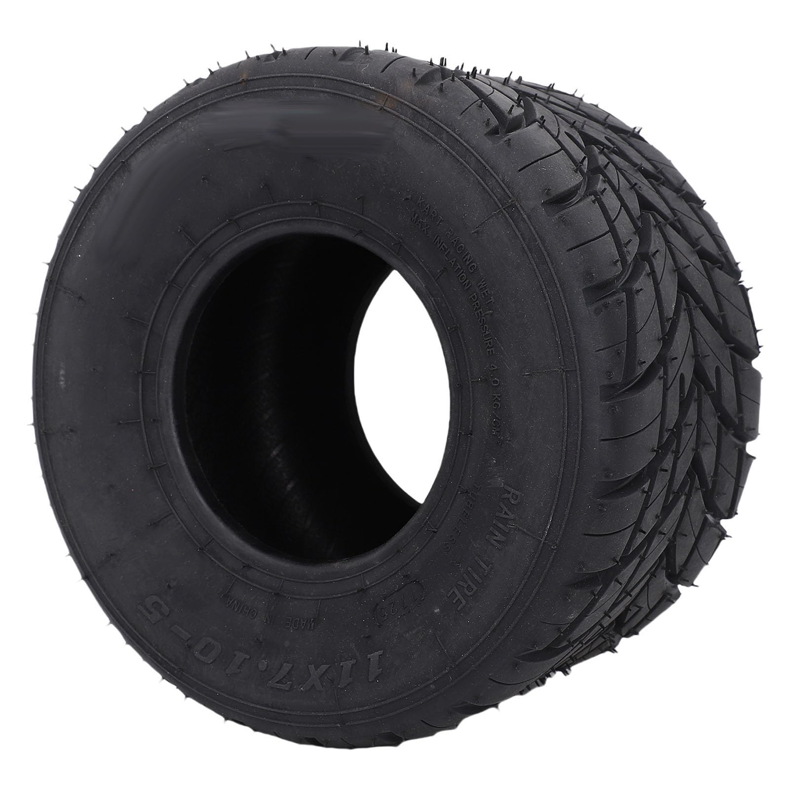 Tbest Go Kart Ruota Posteriore Pneumatico Tubeless Pioggia Gomma Durevole Antiscivolo Vuoto per Drift Trike e 11x7.10-5 5 "Dia
