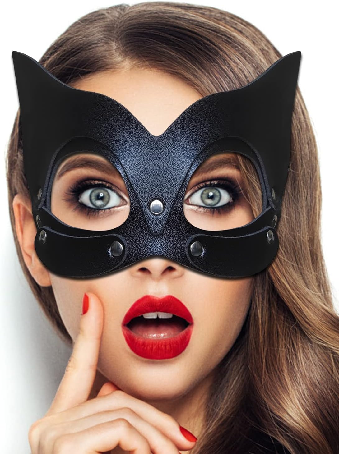 Stegosaurus Cat Mask for Women - Masquerade Bunny Face Mask for Night Club & Cosplay