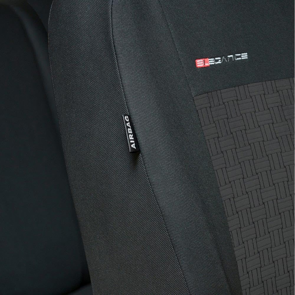 Mossa Fundas de Asientos adecuadas para Fiat Panda II Classic Hatchback, Furgoneta (2003-2012) - E1