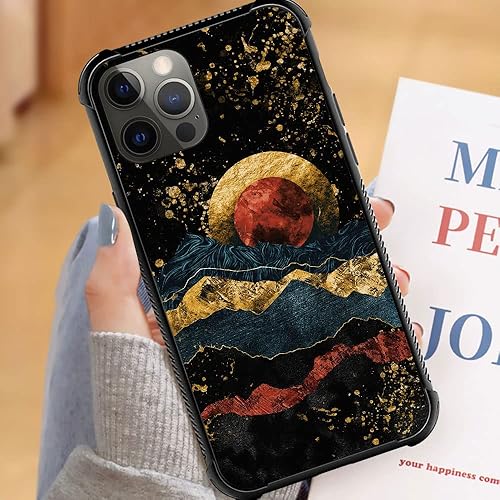 Miniatura 6 de DJSOK Funda compatible con iPhone 13, diseño con patrón de parachoques trasero, esquinas reforzadas antiarañazos, caverna de TPU suave, fundas para